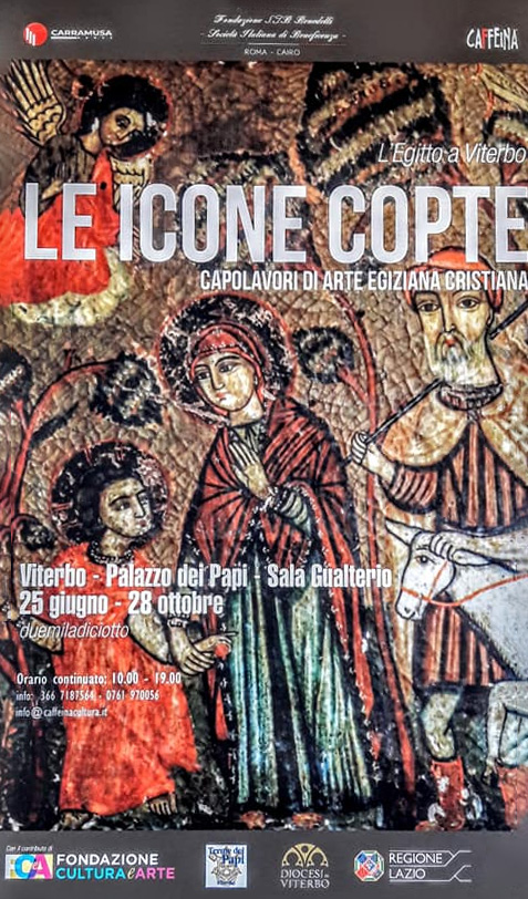 Locandina della mostra "Le icone Copte - Capolavori di arte egiziana Cristiana"